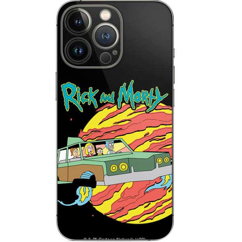 Adult Swim Rick and Morty Family Wagon iPhone 14 Pro Skin